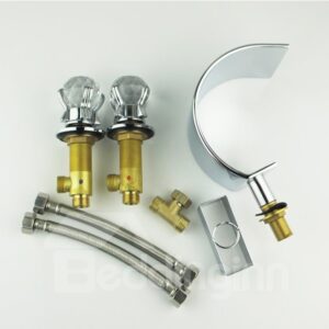 New Arrival Chrome-colored Three Piece Waterfall Faucet