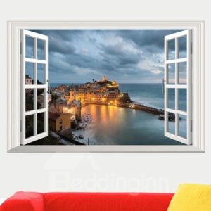 New Arrival 3D City Night Scenery Wall Sticker