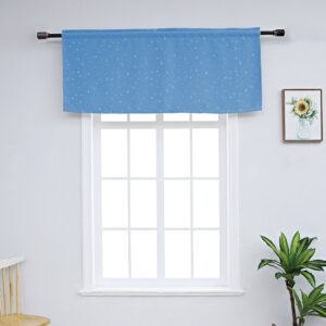 American Style Stars Window Valance Short Polyester Curtain for Kitchens Bathrooms Basements & More
