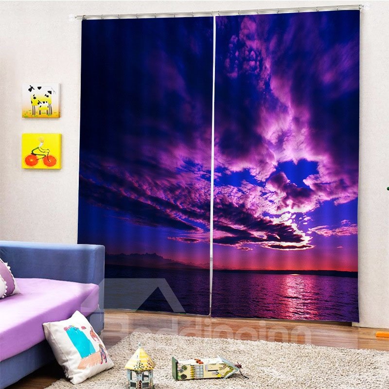 Beddinginn Blackout Creative 3D Sunset Curtain Curtains/Window Screens - Image 5