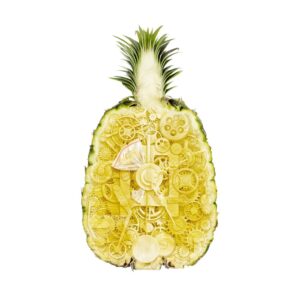 3D Pineapple Summer Pattern Removable Mouse Pad Desk Stickers