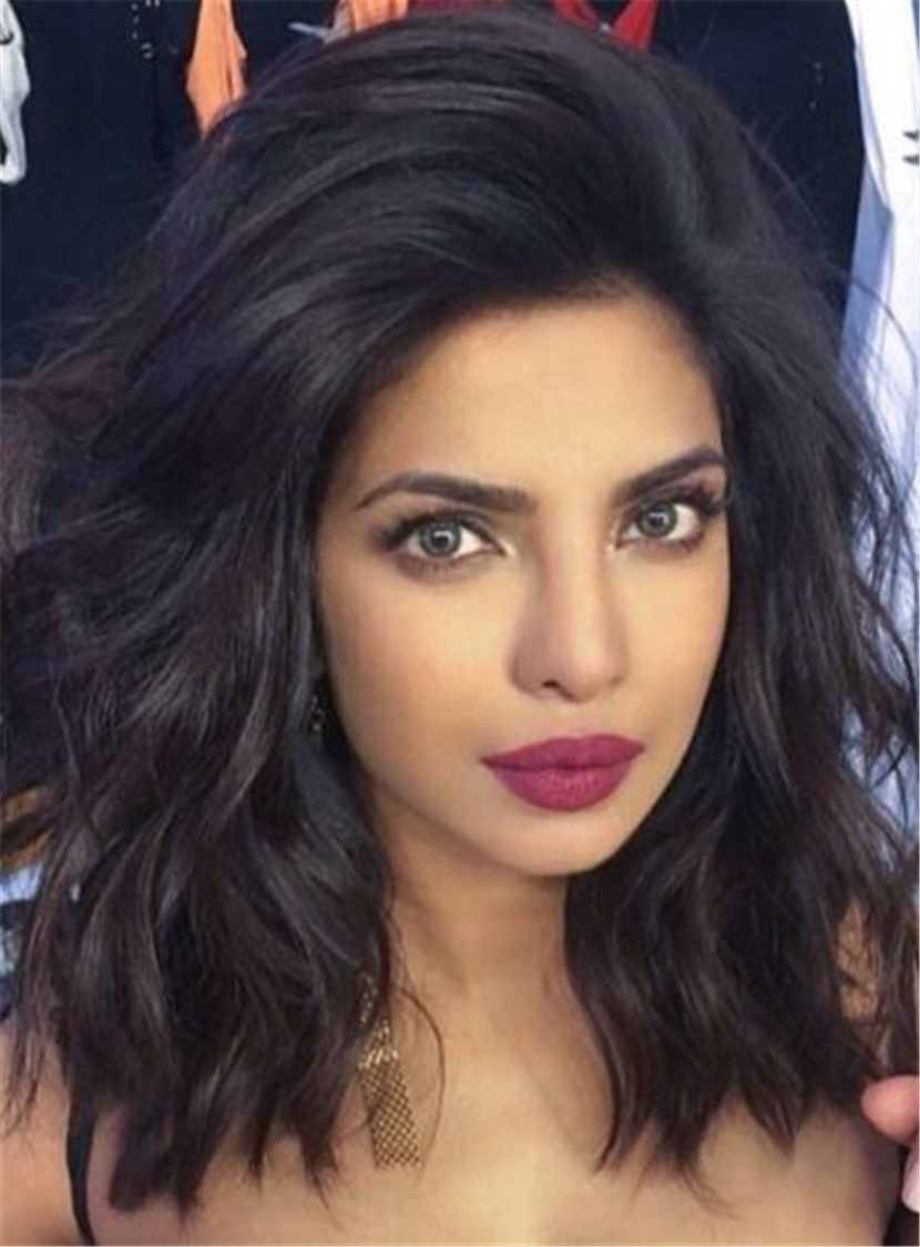 Messy Lob Loose Wave One Side Part ynthetic Hair Lace Front Wig - Image 47