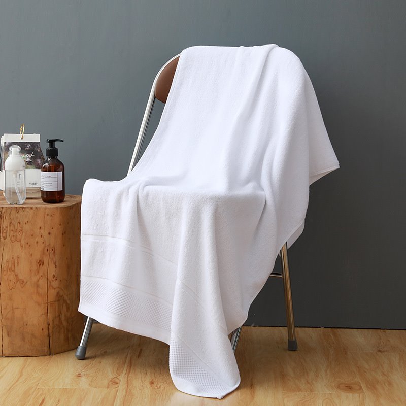 Cotton Thick Rectangular Plain Towel Simple Style Highly Absorbent Soft Large Bath Towel for Men and Women 28*55inch