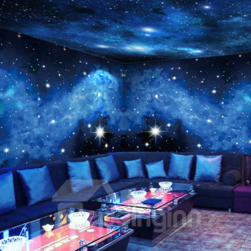 Starry Sky Non-woven Fabrics Waterproof Environment Friendly 3D Wall Murals/Wallpaper - Image 7