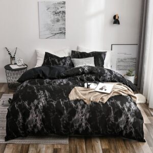 Black Marble Dry Cleaning Three-Piece Set Stitching Duvet Cover Set Polyester Bedding Sets Polyester Bedding Sets