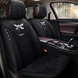 Color Block Plush Modern Cotton Seat Cover Comfortable Soft Universal Fit Seat Covers Car Accessories Suitable for Most Cars