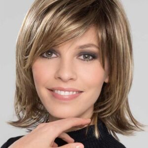 Bob Medium Hairstyles Women's Sweet Shaggy Straight Synthetic Hair With Bangs Capless Wigs 12 Inches