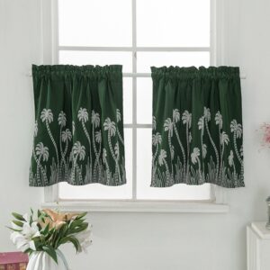 American Pastoral Style Embroidery Window Valance 1 Pc Short Polyester Curtain for Kitchens Bathrooms Basements & More