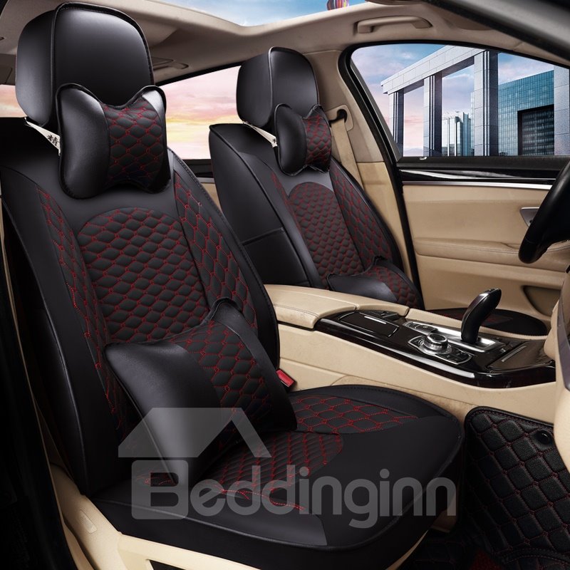 Antique Water-proof Exquisite Leather Custom Car Seat Covers - Image 3