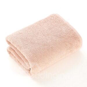 Plain Pattern Rectangular Cotton Simple Style Bath Towel