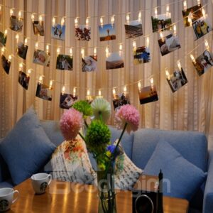 Modern Creative Photo Clip Design 6.6 Feet Battery Home Decorative LED Lights