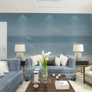 Waterproof Sea Gull Non-woven Fabrics Environment Friendly 3D Wall Murals/Wallpaper