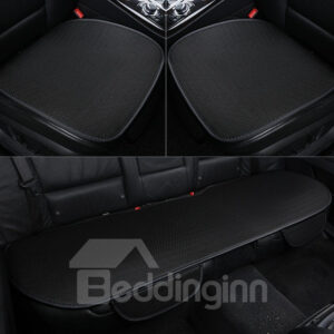Simple Style Plain Pattern Microfiber Material 3-pieces Car Seat Mat
