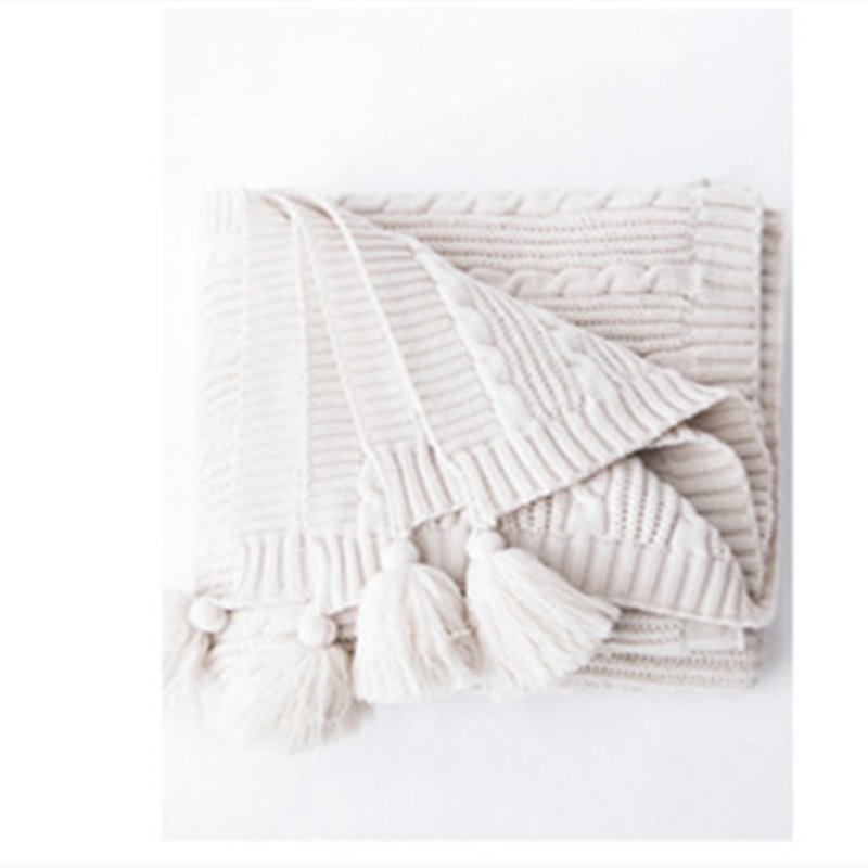 Chanasya Textured Knitted Super Soft Throw Blanket with Tassels Cozy Plush Lightweight Fluffy Woven Blanket for Bed Sofa Chair Couch Cover Living Bed Room Acrylic Red Throw Blanket (50x65 Inches) Red