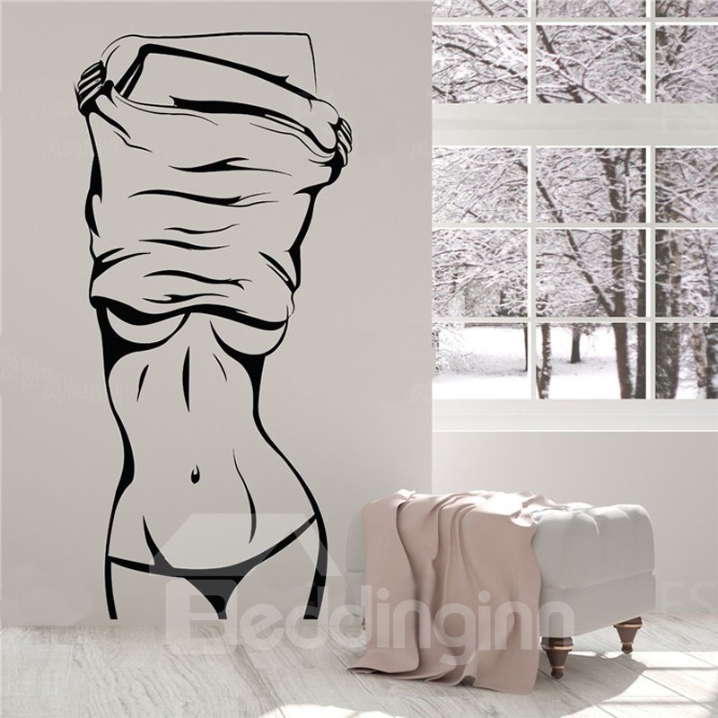 Sexy Girl Bathroom Bedroom Art Decor Special Design Wall Sticker