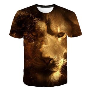 3D Men's Print T-shirt Animal Creative Casual Couple Outfit Unisex Short Sleeve Round Neck Loose T-shirts