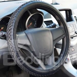 High Quality Thick Net Pattern Solid Color Steering Wheel Cover