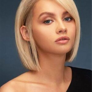 Medium Bob Hairstyles Women's Natraight Straight Synthtic Hair Capless 14 Inches 120% Wigs