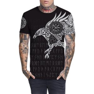 Black 3D Print Men's T-shirt Creative Casual Couple Outfit Unisex Short Sleeve Round Neck Loose T-shirts