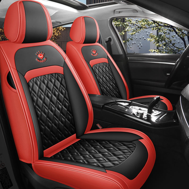 Universal Fit Car Seat Cover Full Set for 5-Seater Sedan SUV Diamond Pattern Faux Leather Vehicle Cushion Cover - Image 15