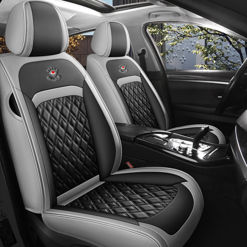 Universal Fit Car Seat Cover Full Set for 5-Seater Sedan SUV Diamond Pattern Faux Leather Vehicle Cushion Cover - Image 16