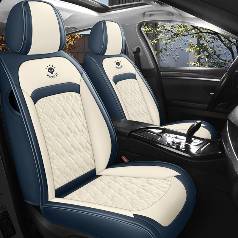 Universal Fit Car Seat Cover Full Set for 5-Seater Sedan SUV Diamond Pattern Faux Leather Vehicle Cushion Cover - Image 17