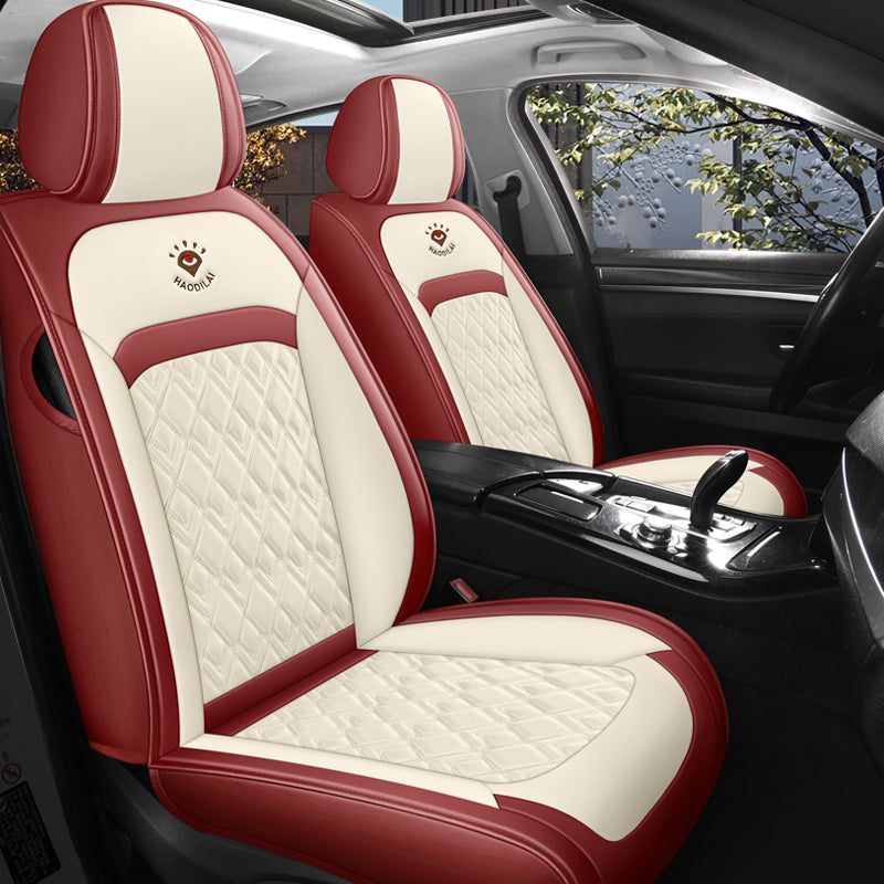 Universal Fit Car Seat Cover Full Set for 5-Seater Sedan SUV Diamond Pattern Faux Leather Vehicle Cushion Cover - Image 18