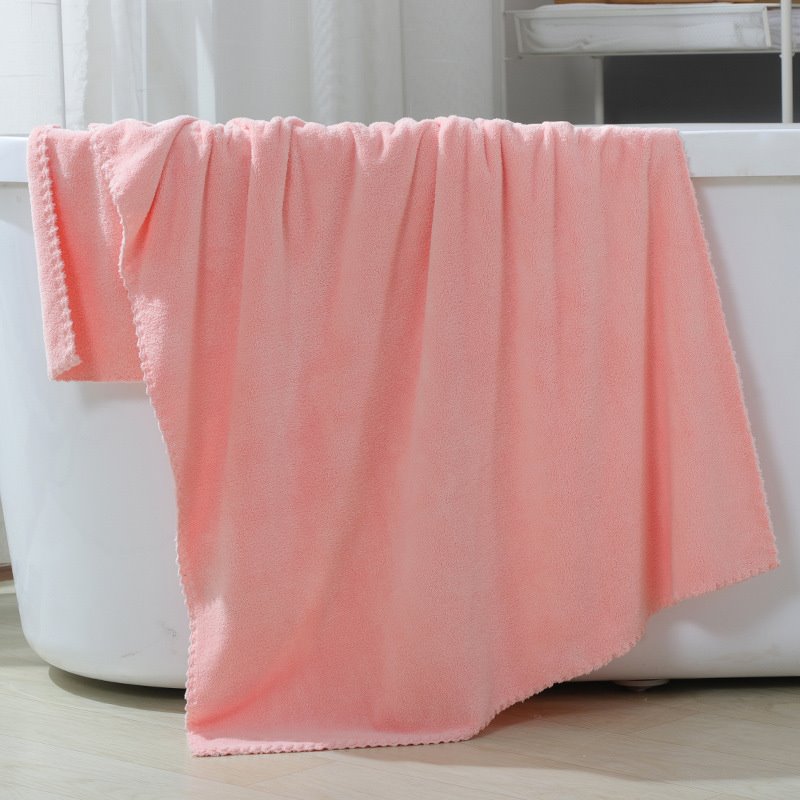 Coral Fleece Thick Rectangular Plain Towel Plain Highly Absorbent Quick-Dry Soft Large Bath Towel for Men and Women 28*55inch - Image 2