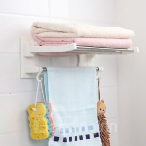 Fashion Modern Space Saving Sucking Bathroom Shelf