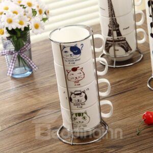 Amazing Creative Cute Cat Print Ceramic Coffee Mugs Sets
