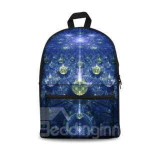 3D Modern Style Abstract Blue Pattern School Backpack for Boys Girls Fashion Durable Book Bag