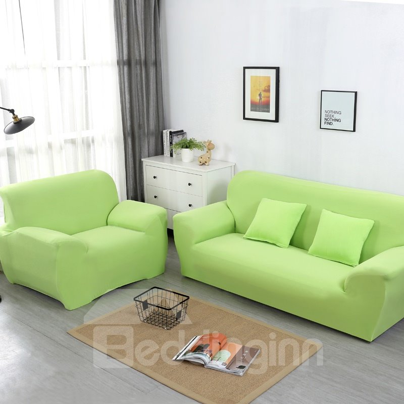 Pure Color Single Seat Full Coverage Simple Style Sofa Covers - Image 2