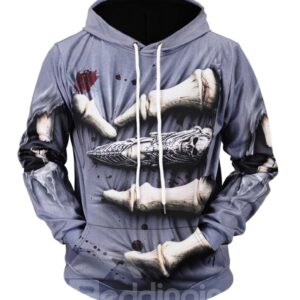 Fastness Loose Model Kangaroo Pocket Bright Color 3D Painted Hoodie