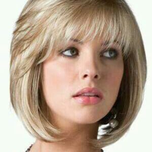 Short Bob Style Women's Straight Human Hair Wigs Full Capless Wigs 14inch
