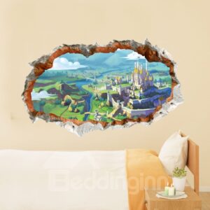 New Classic Wonderful Castle Vision  3D Wall Sticker