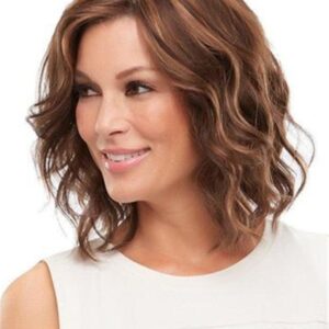 Layered Shag Big Curly Hairstyle with Full Fringe Middle Length Synthetic Capless Wigs 10 Inches