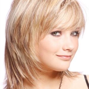 Cute Short Layered Blonde Haircut Synthetic Hair Capless Wigs 10 Inches