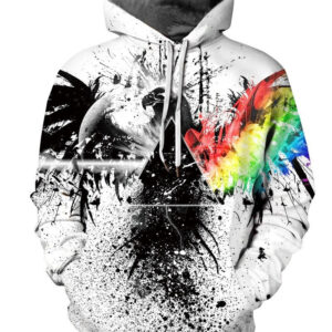 Lightweight Vibrant Color Polyester Loose Model 3D Painted Hoodie