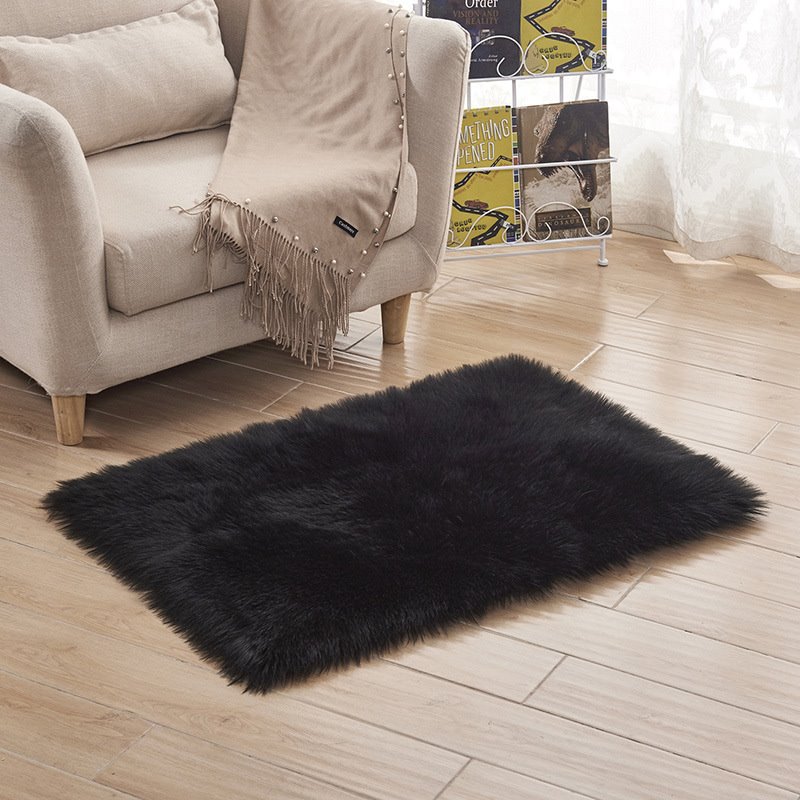 Soft Shaggy Faux Fur Sheepskin Rugs Non Slip Bedroom Mats Fluffy Soft Home Bedroom Rug - Image 72
