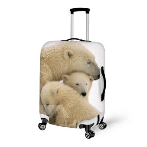 Harmony Polar Bear Family Pattern 3D Painted Luggage Cover