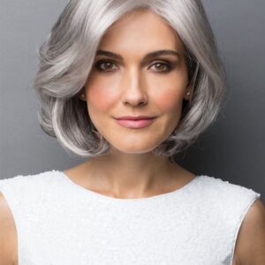 Synthetic Hair Straight Capless 14 Inches 120% Wigs Heat Resistant Natural Looking Daily Party Wigs Cosplay Wigs with Natural Bangs with Free Wig Cap