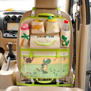 Multifunction Popular Cartoon Dinosaur Style Creative Car Backseat Organizer
