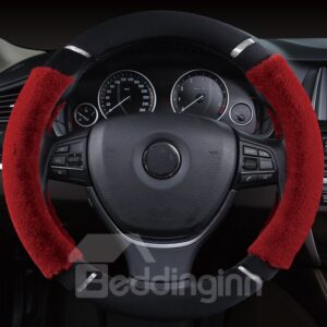 Steering Wheel Cover Anti-skid Wear-resistant Dirt-resistant Durable And Breathable Not Hurt Hands High-Grade Special Design Soft Suede Material Car Steering Wheel Cover