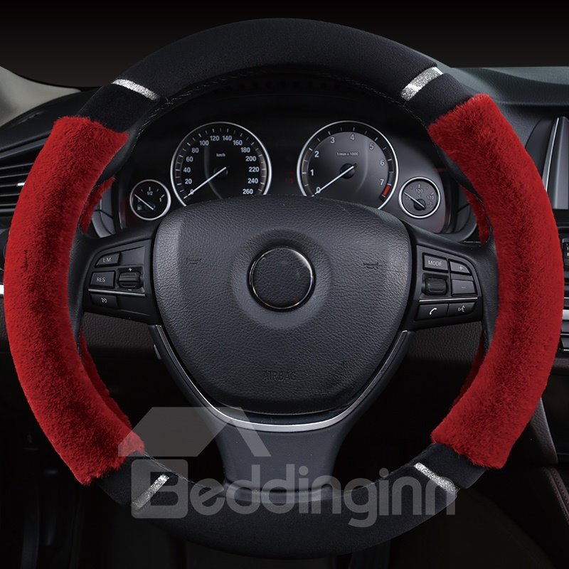 Steering Wheel Cover Anti-skid Wear-resistant Dirt-resistant Durable And Breathable Not Hurt Hands High-Grade Special Design Soft Suede Material Car Steering Wheel Cover