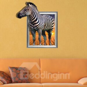 Natural and Elegant Creative 3D Zebra Wall Sticker