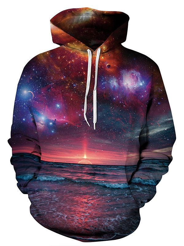 Beautiful Seaside Landscape Pattern Sunset 3D Painted Hoodie Couple Outfit Unisex Pullover Hoodies Loose Polyester Sweatshirt - Image 9