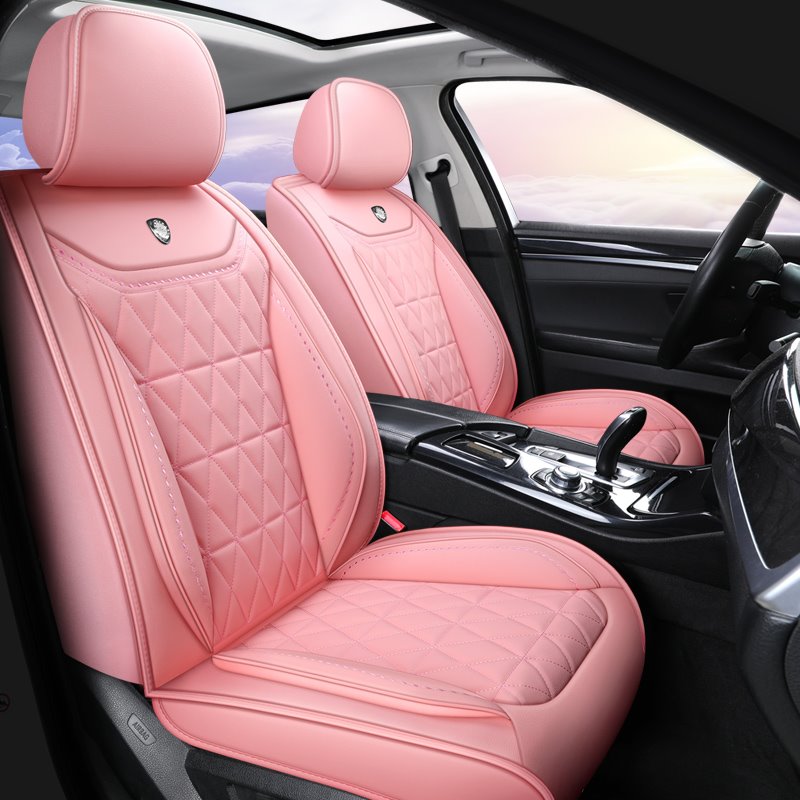 5 Pieces Waterproof Nappa Leather Auto Seat Protectors Full Set Universal Fit for Most 5 Seats Sedans SUV Pick-up Truck Wear-resistant Scratch-resistant and Waterproof - Image 4