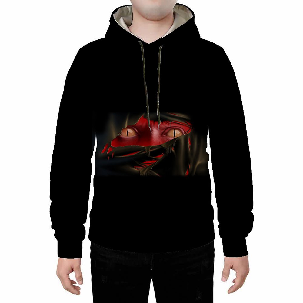 Long Sleeve Black 3D Print Halloween Hoodie Sweatshirts Sweatpants Tracksuits Streetwear Sets Casual Print Spring Fall Winter Men's Outfit - Image 6