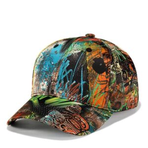 3D Graffiti Hip Hop Baseball Cap Unisex Adjustable Breathable Snapback Hat Anti UV Sun Outdoor Trucker Hat