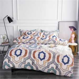 Modern 3-Piece Bedding Set/Duvet Cover Set with 2 Pillowcases Polyester